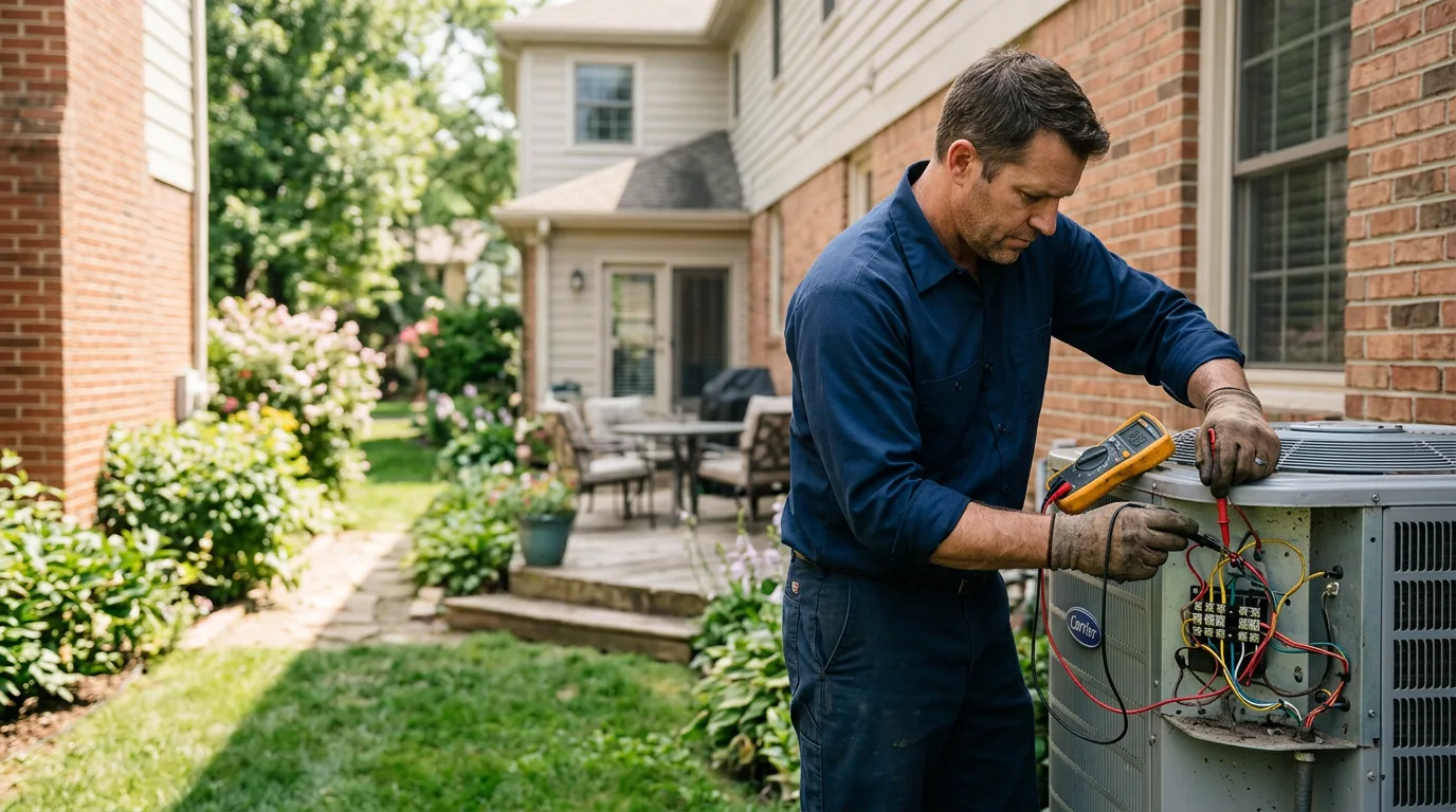 HVAC technician working near Four Oaks, NC